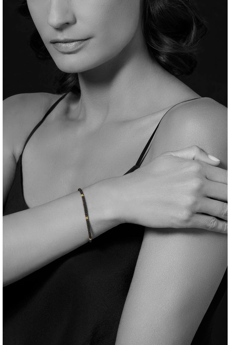 Gold & Black Caviar Rope Bracelet, Alternate, color, GOLD