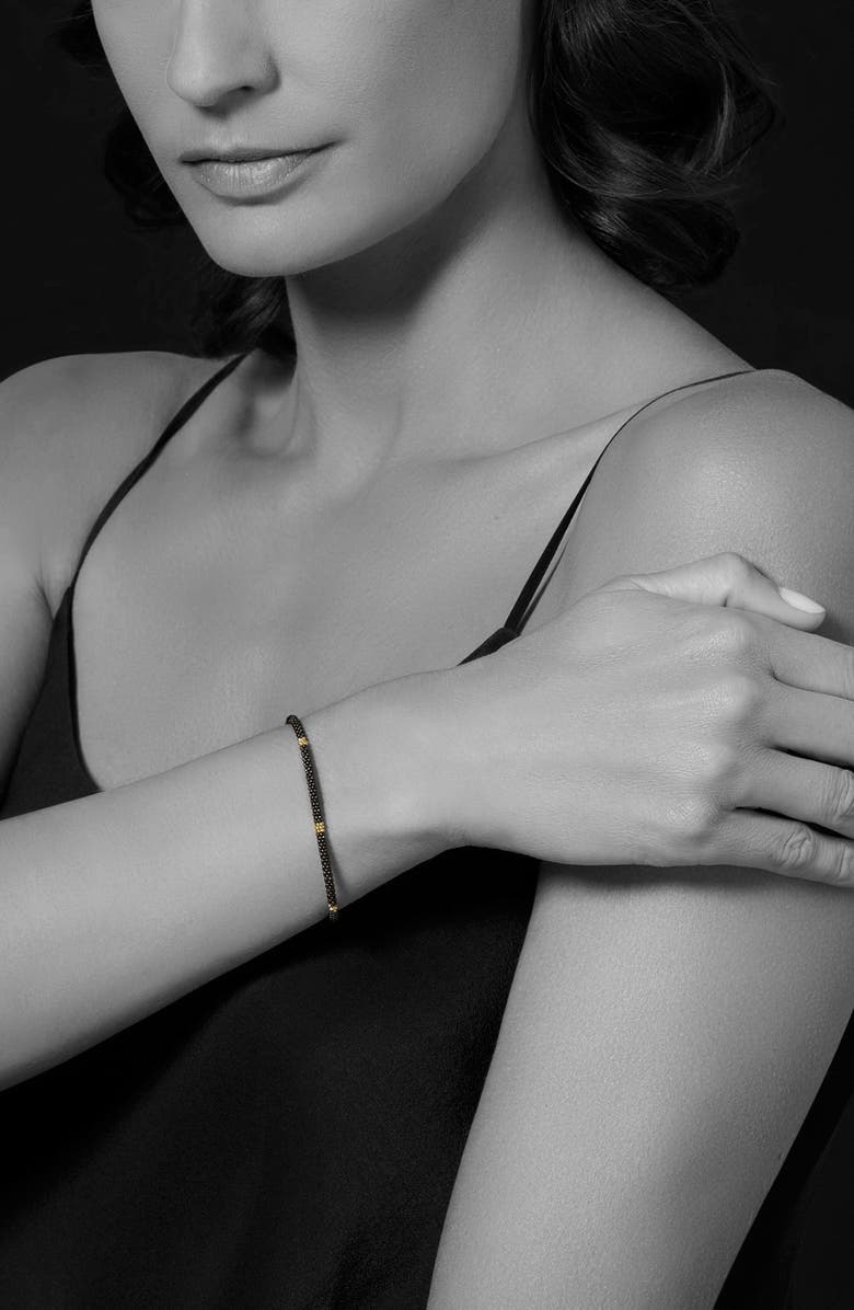 LAGOS Gold & Black Caviar Rope Bracelet, Alternate, color, Gold
