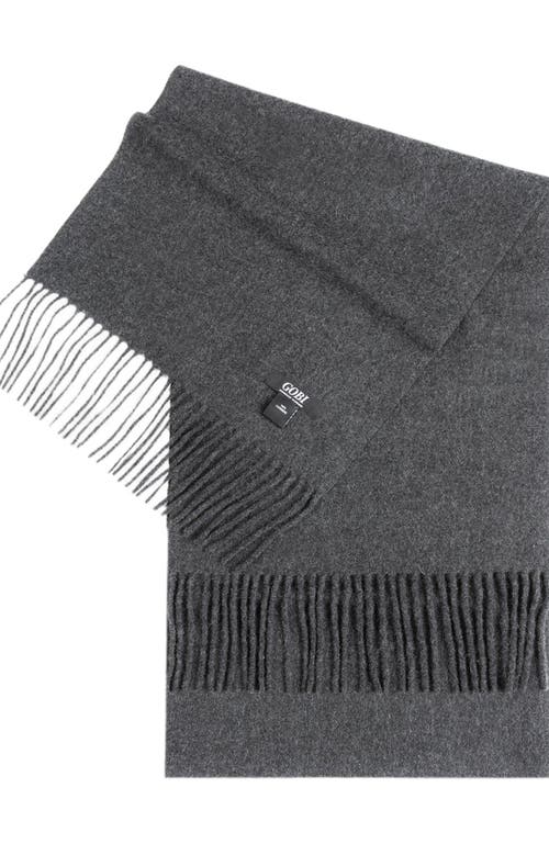 Gobi Mongolian Cashmere Cashmere Fringed Scarf In Gray
