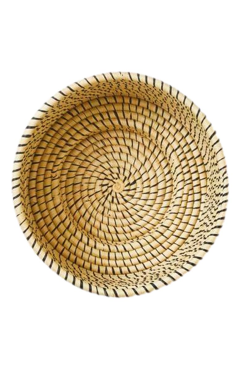 indego africa Coiled Raffia Centerpiece Bowl, Alternate, color, Natural