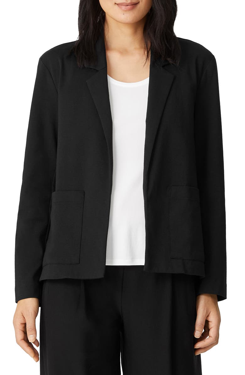 Eileen Fisher Organic Cotton Blend Blazer, Main, color, 