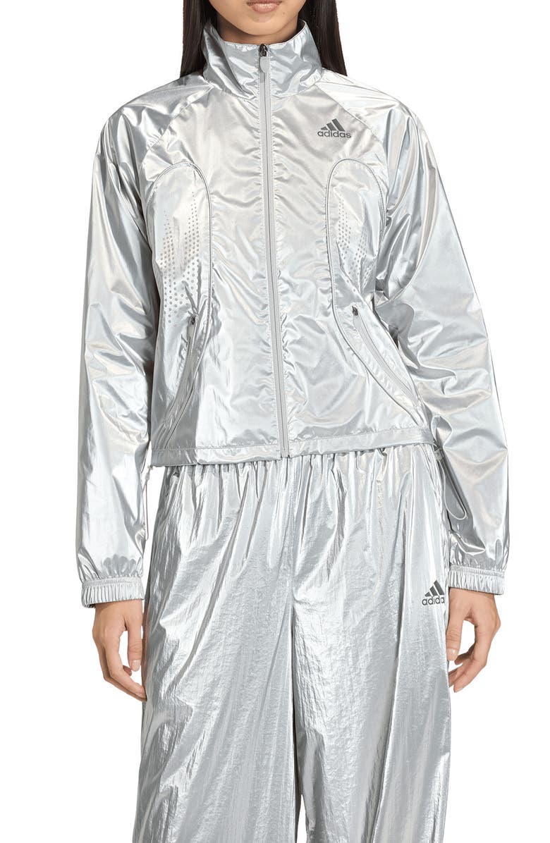 adidas Originals F50 Metallic Track Jacket, Main, color, 