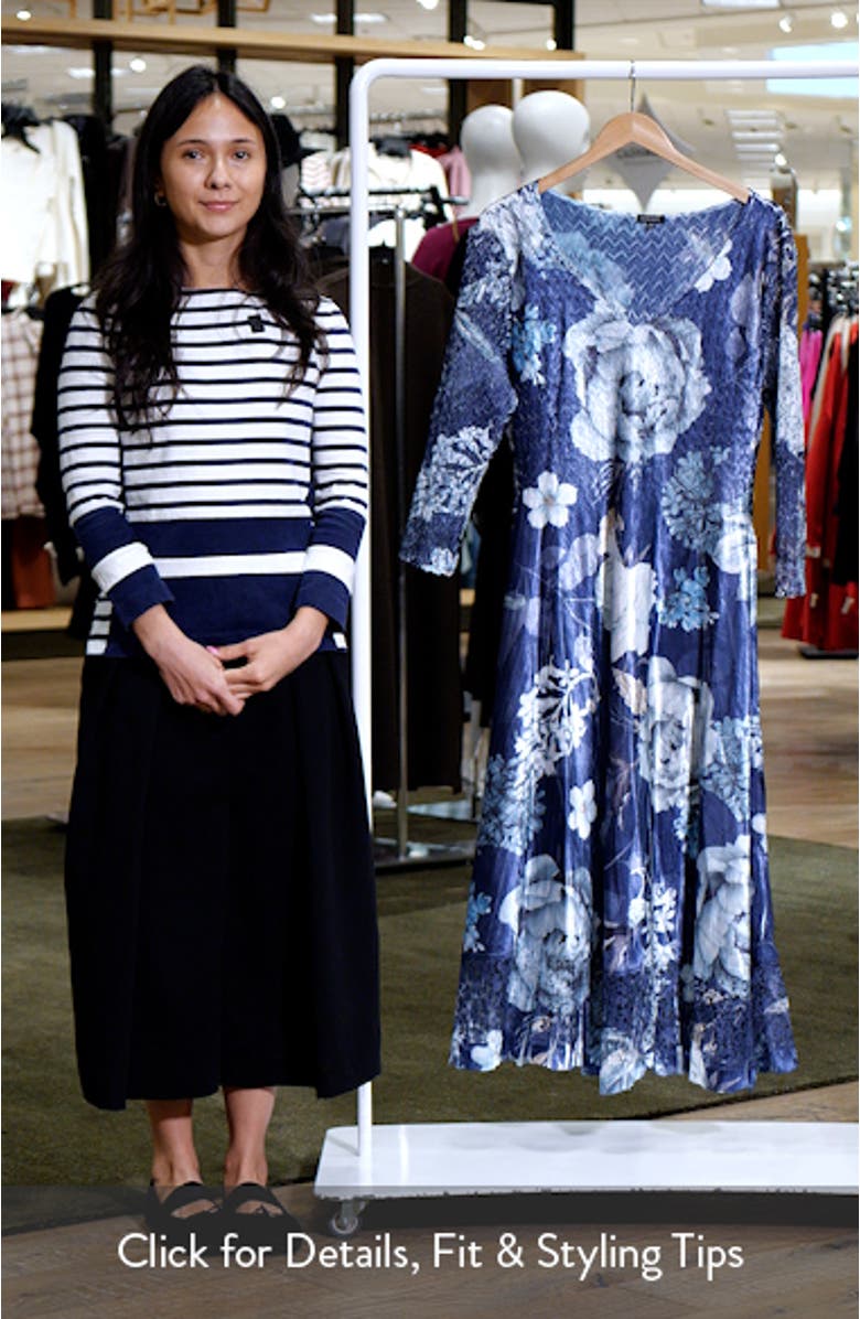 Lace Sleeve Charmeuse & Chiffon Cocktail Dress, sales video thumbnail