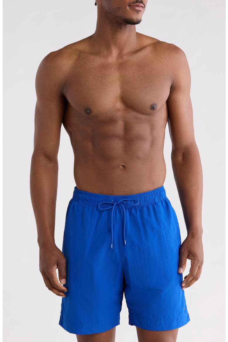 Drawstring Swim Trunks, Main, color, COBALT