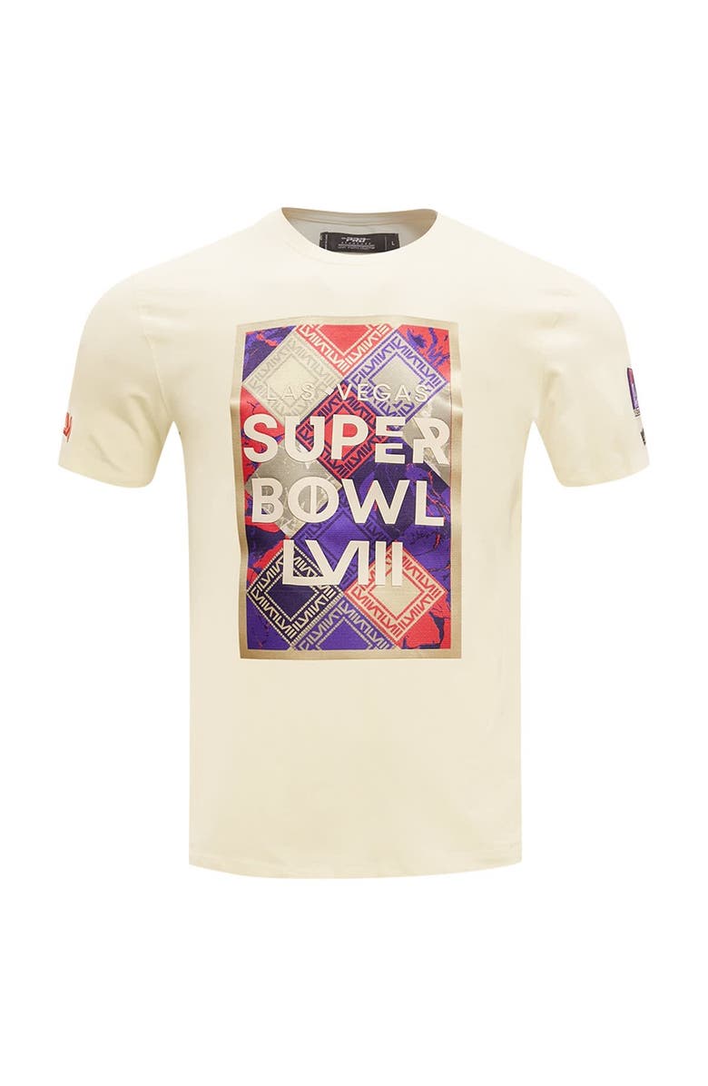 PRO STANDARD Men's Pro Standard Cream Super Bowl LVIII Box Logo SJ T-Shirt, Alternate, color,