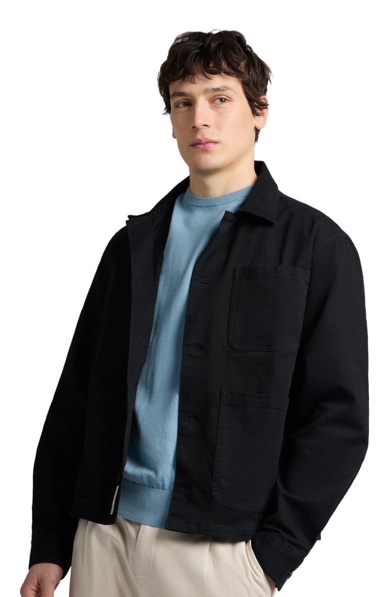 Onia Twill Chore Jacket, Alternate, color, Black