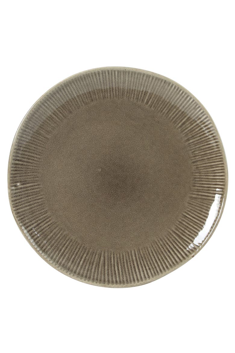 Sandy Pines Stoneware Plates and Bowls Set - Reactive Glaze Dinnerware Set, Alternate, color, Brown