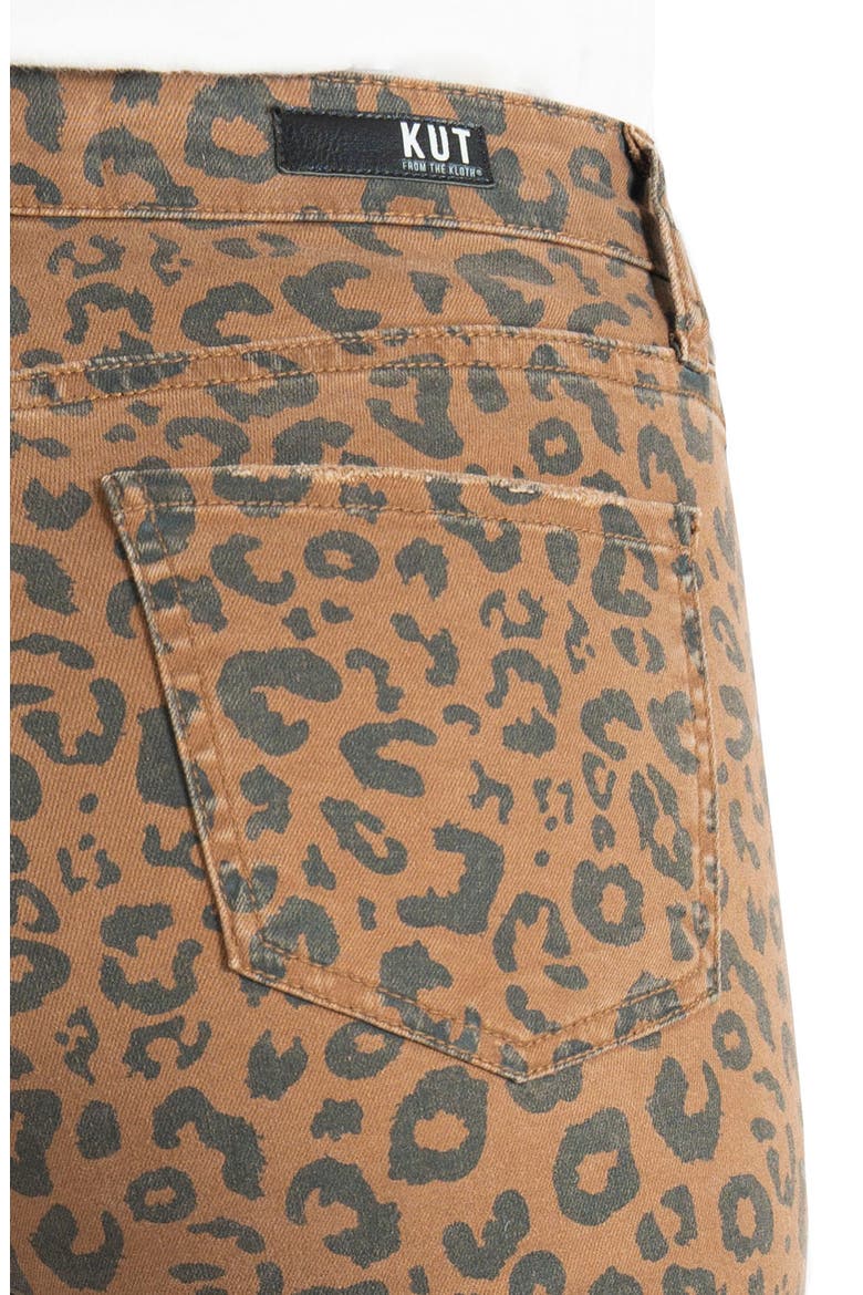 Donna Leopard Print High Waist Ankle Skinny Jeans, Alternate, color, MOCHA/ BLACK