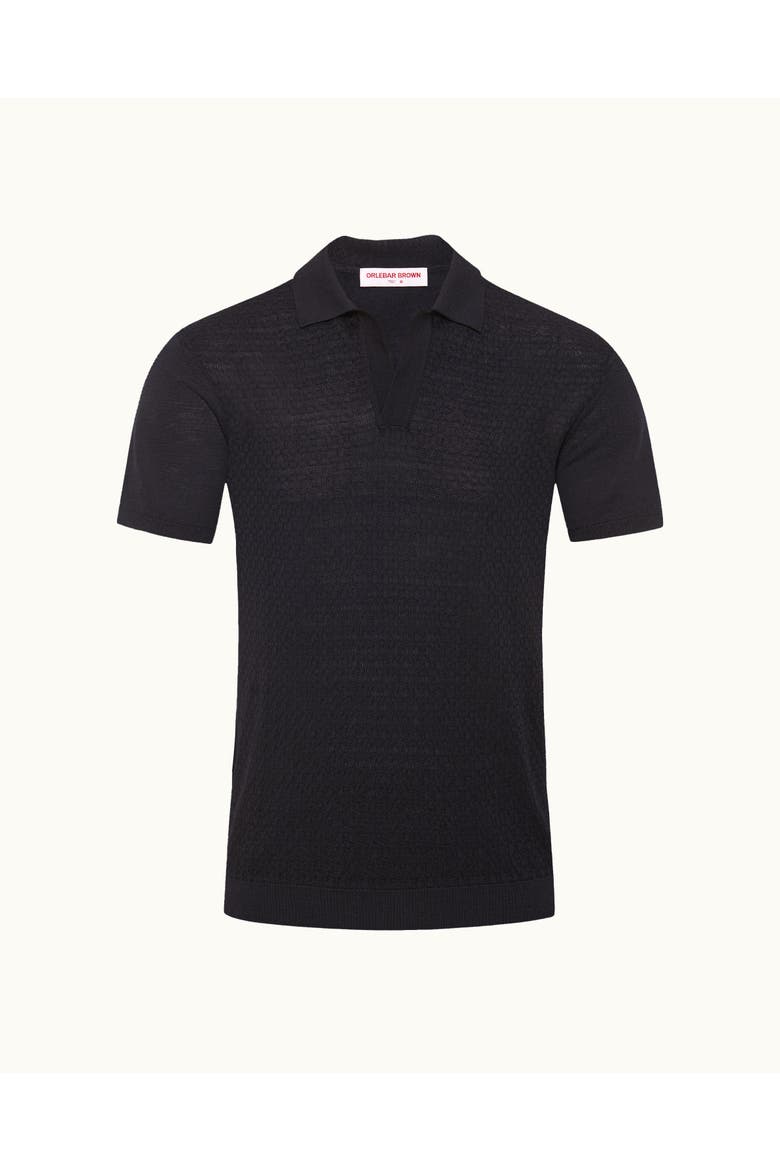 Horton Silk Tailored-Fit Polo Shirt, Alternate, color, NIGHT IRIS