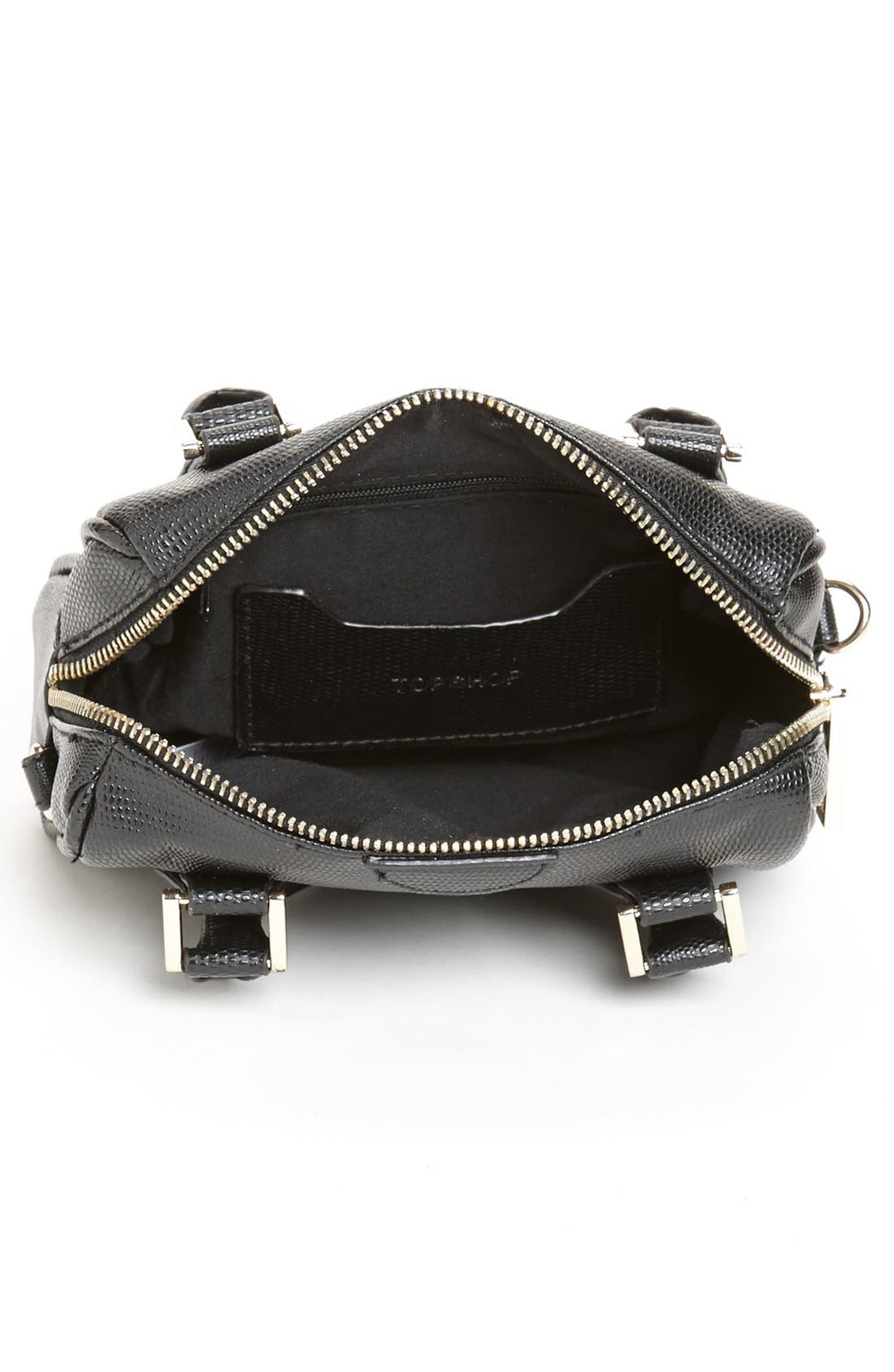 Faux Leather Crossbody Bag, Alternate, color, BLACK