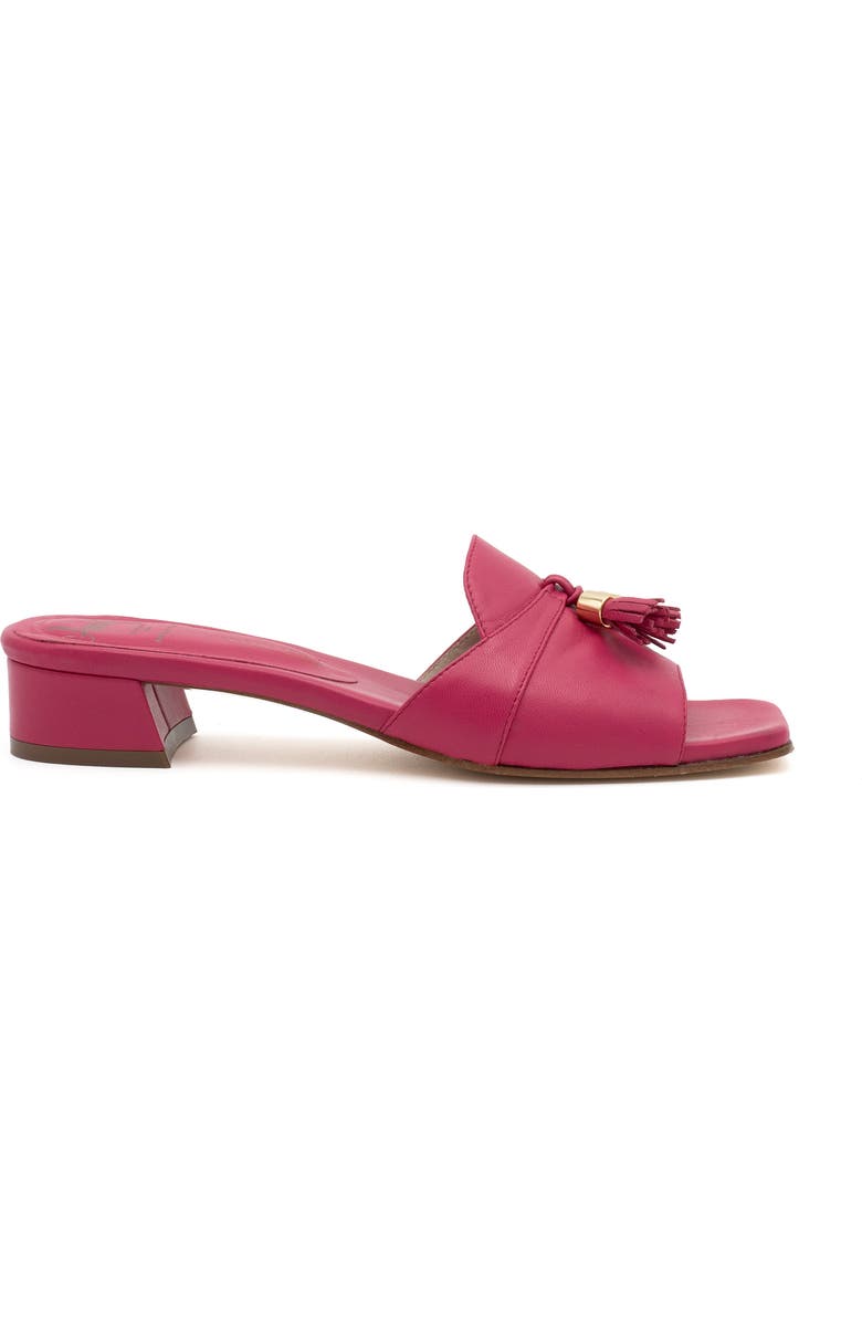 Amalfi by Rangoni Bussola Slide Sandal, Alternate, color, Fuxia Parmasoft - Gold Met