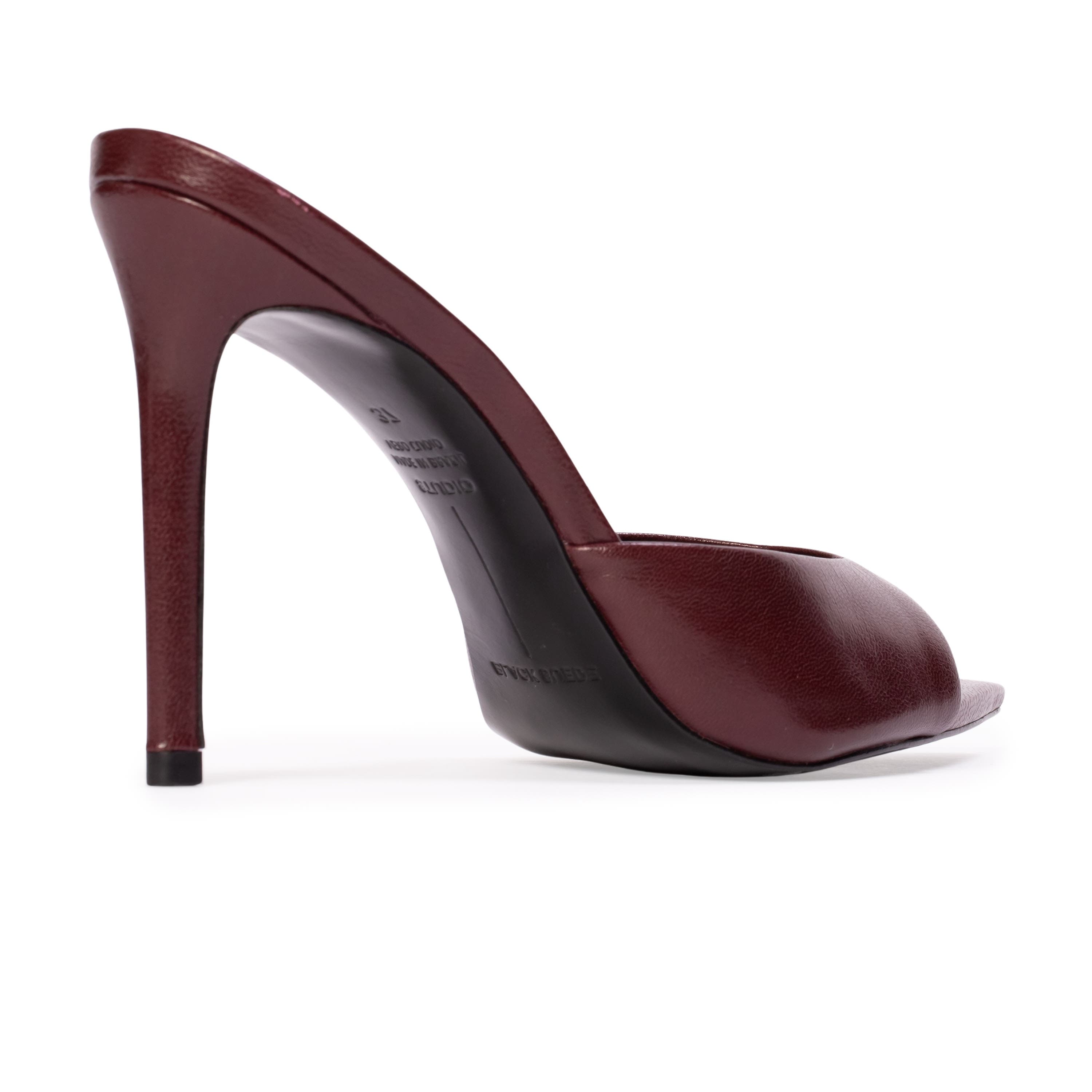 Brea Leather Mule, Alternate, color, Bordeaux Leather
