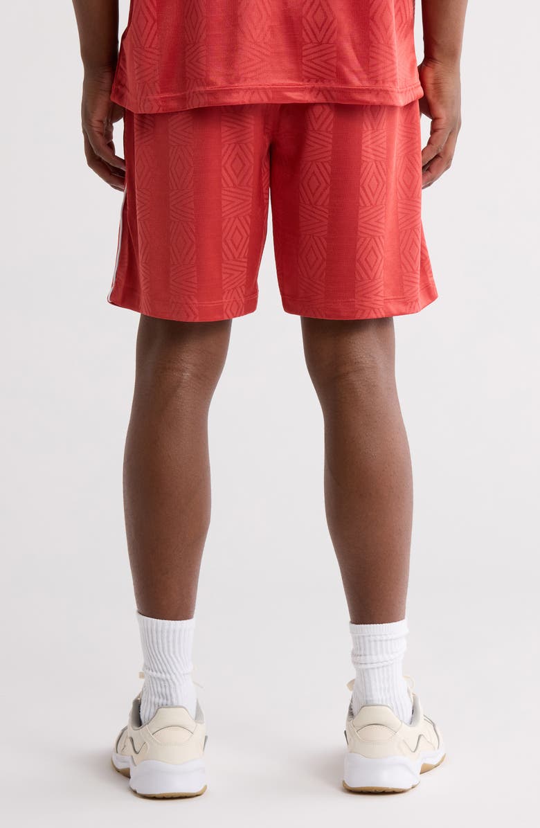 Umbro Jacquard Stripe Football Shorts, Alternate, color, Fire Whirl