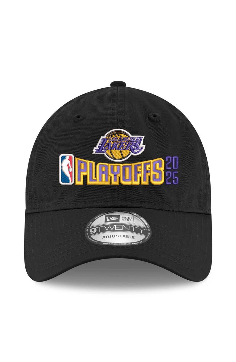 New Era Men's New Era  Black Los Angeles Lakers 2025 NBA Playoffs 9TWENTY Adjustable Hat, Alternate, color, 