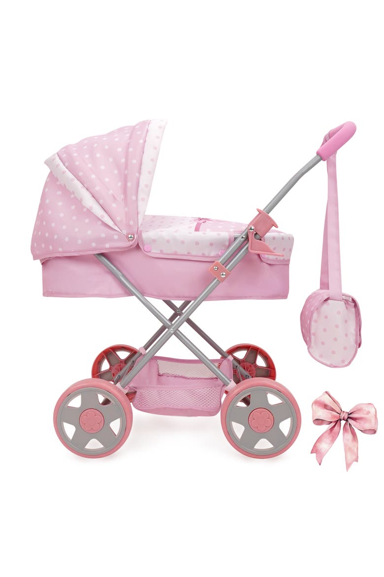 Bow Daisy Doll Pram Stroller, Alternate, color, Multicolored