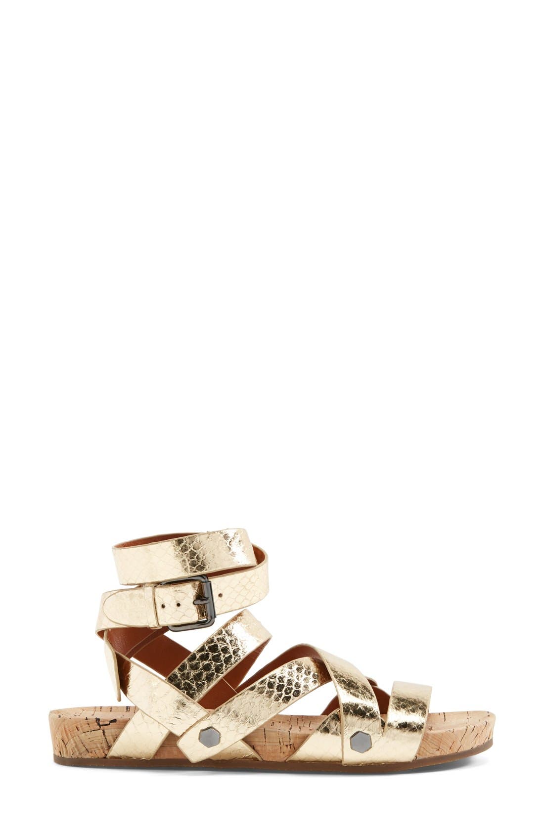 'Tristen' Sandal, Alternate, color, GOLD