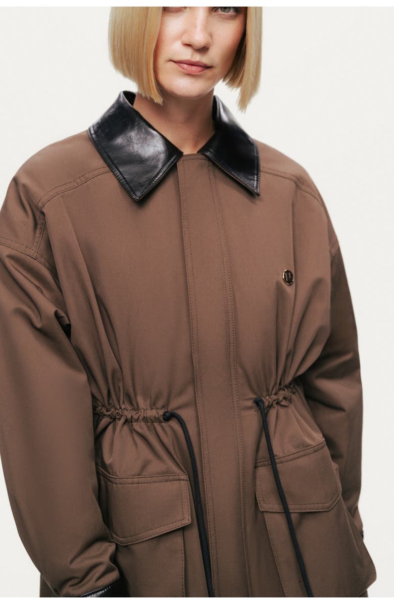 Nocturne Contrast Collar Utility Jacket, Alternate, color, Khaki