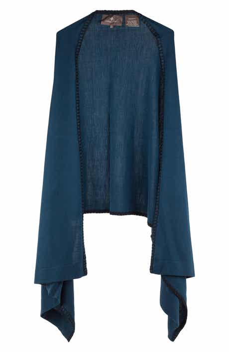 Patricia Nash Contrast Stitch Knit Ruana