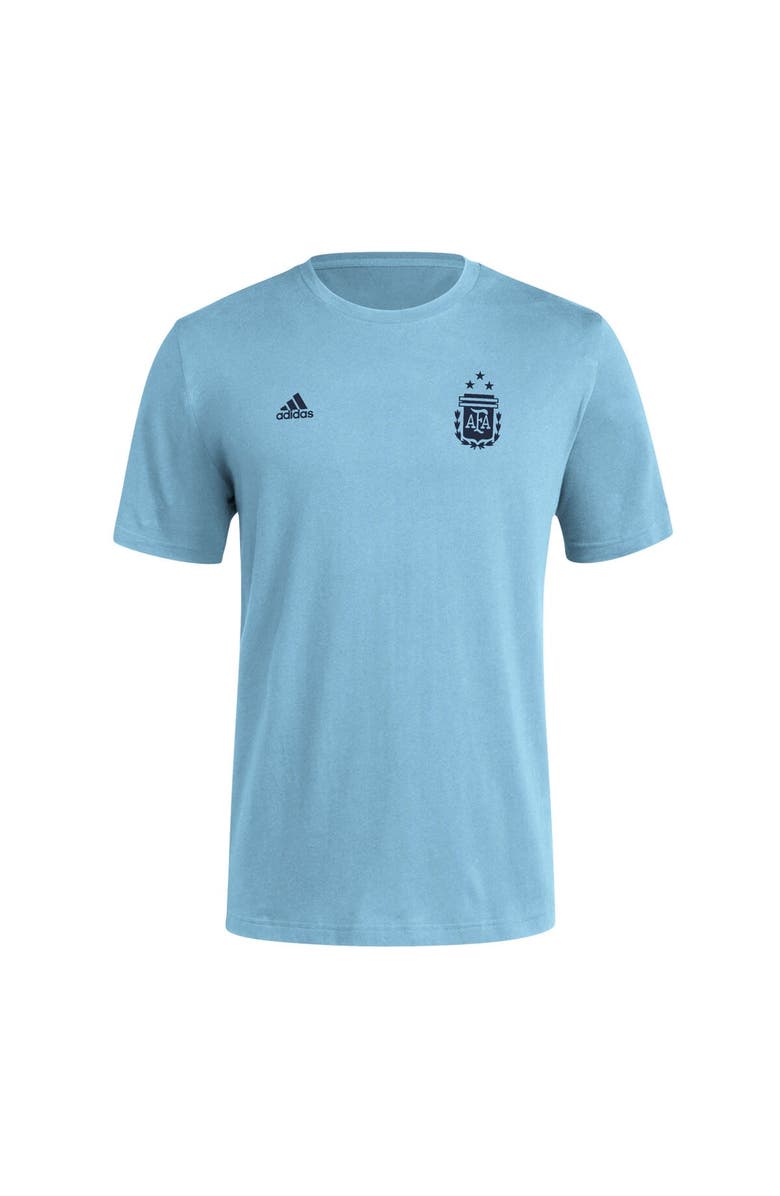 adidas Men's adidas Light Blue Argentina National Team Crest T-Shirt, Alternate, color, Light Blue