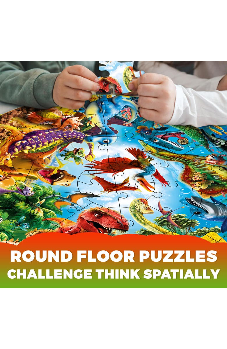 Quokka 48 Piece Round Puzzles - Giant Educational Dino, Alternate, color, Dino