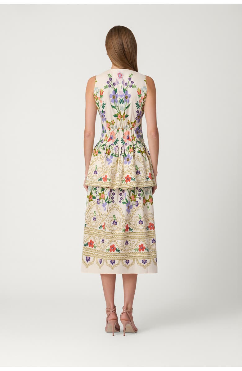 Shoshanna Hither Floral Upton Dress, Alternate, color, Lilac/Tangerine/Sand