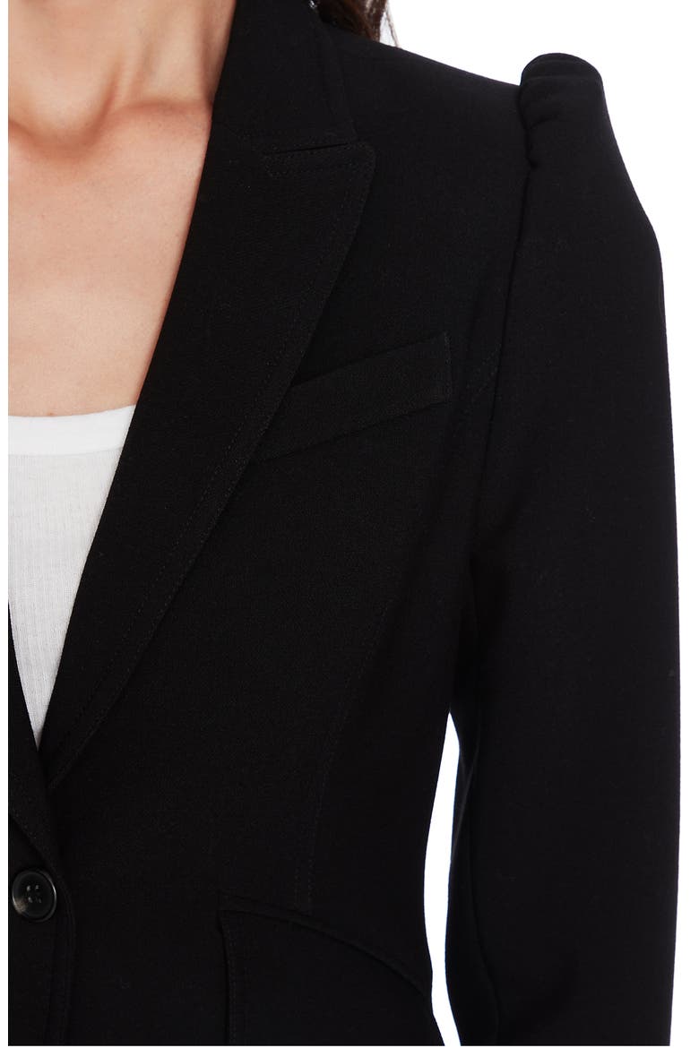 Puff Sleeve Blazer, Alternate, color, RICH BLACK