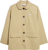 Sandy Liang Romaine Cotton Gabardine Barn Jacket
