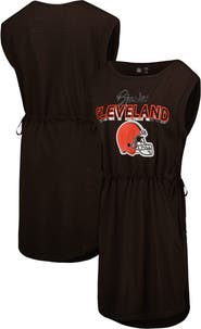 G-III 4HER BY CARL BANKS Women's G-III 4Her by Carl Banks Brown Cleveland Browns G.O.A.T. Swimsuit Cover-Up