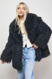 Oasis Mongolian Faux Fur Short Coat