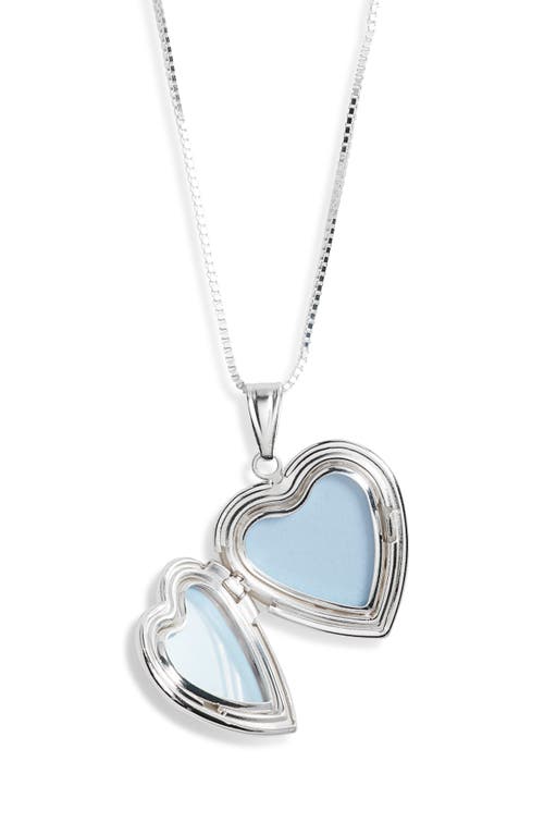 Argento Vivo Sterling Silver Heart Locket Necklace In Silver
