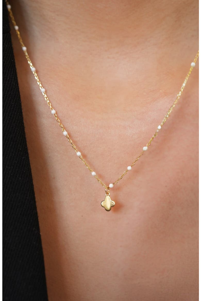 Clover Pendant Necklace, Alternate, color, GOLD