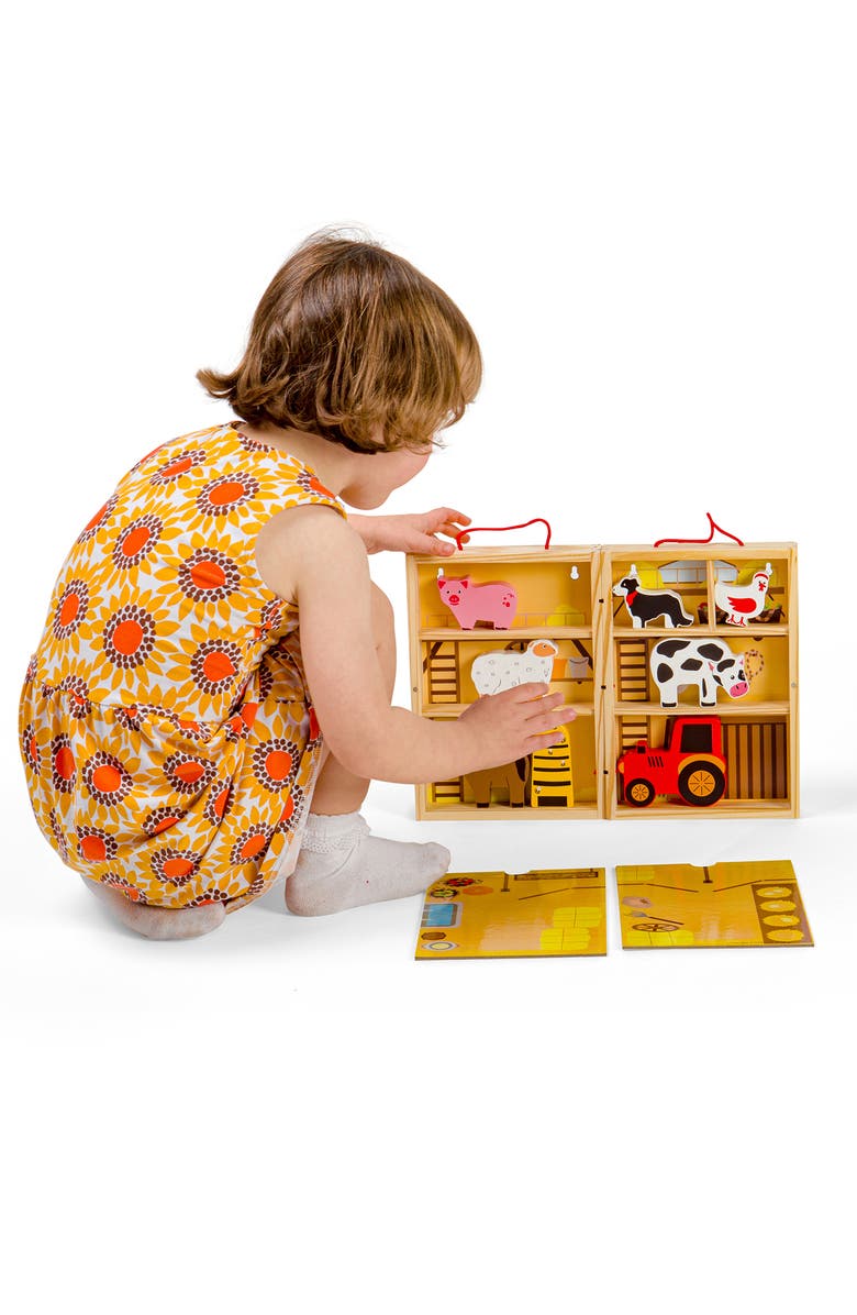 Bigjigs Toys Farm Animal Playbox, Alternate, color, Multicoloured