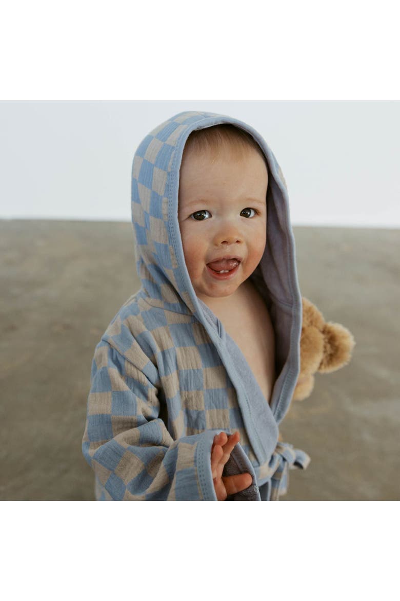 Toddler & Kids Bath Robe and Swimsuit Cover Up, Alternate, color, Stormy Blue Checker