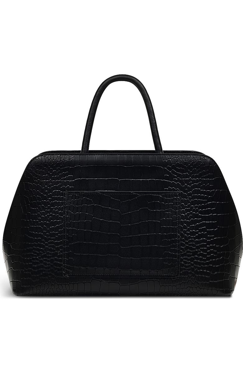 Radley Liverpool Street Croc Embossed Crossbody Bag, Alternate, color, Black