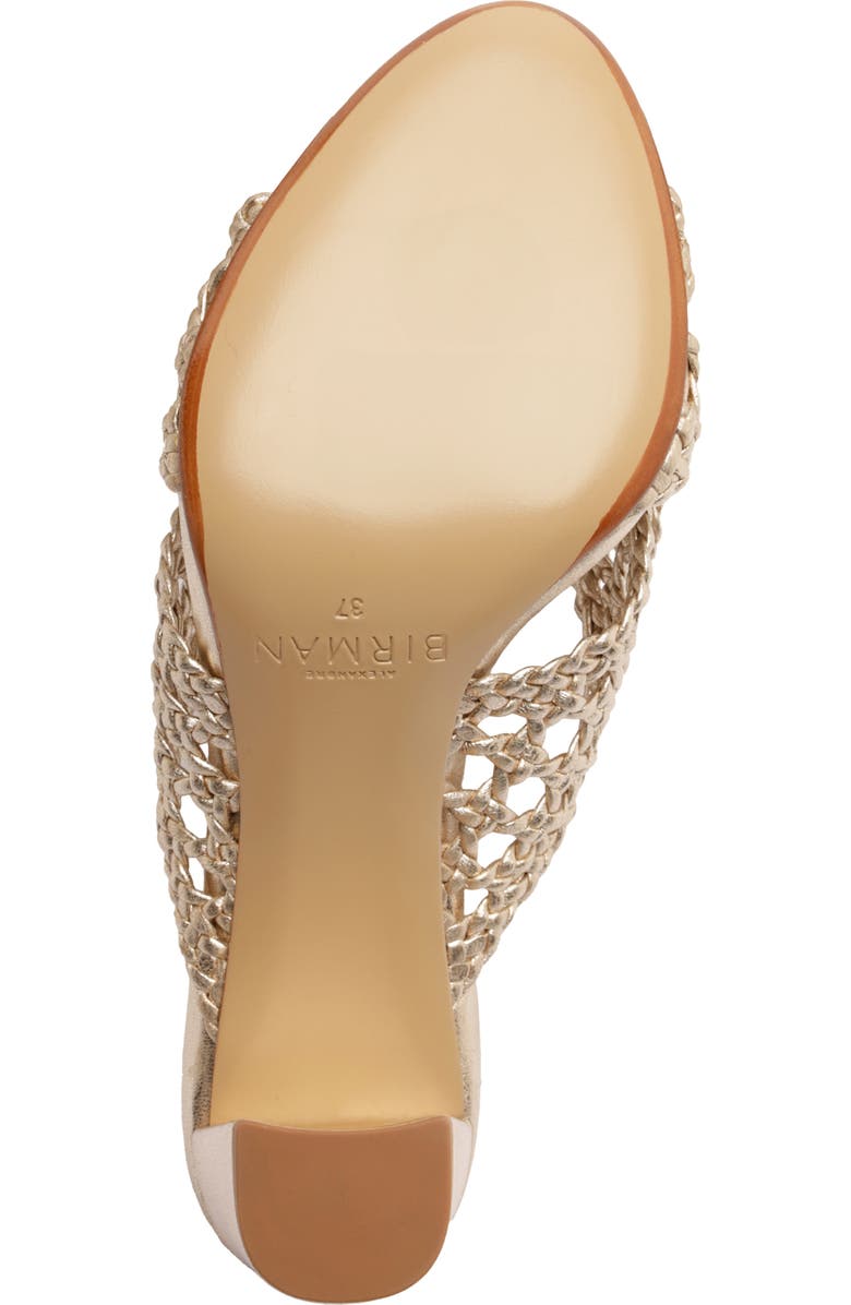 Alexandre Birman Belinda Woven Block Heel Sandal, Alternate, color, Golden