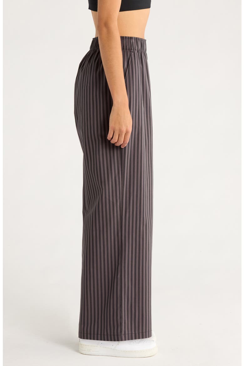 Sportswear Stripe Poplin Pants, Alternate, color, BLACK/ THUNDER GREY/ BLACK