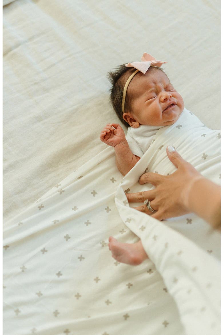 2-Pack Knit Swaddle, Alternate, color, GREY CROSS