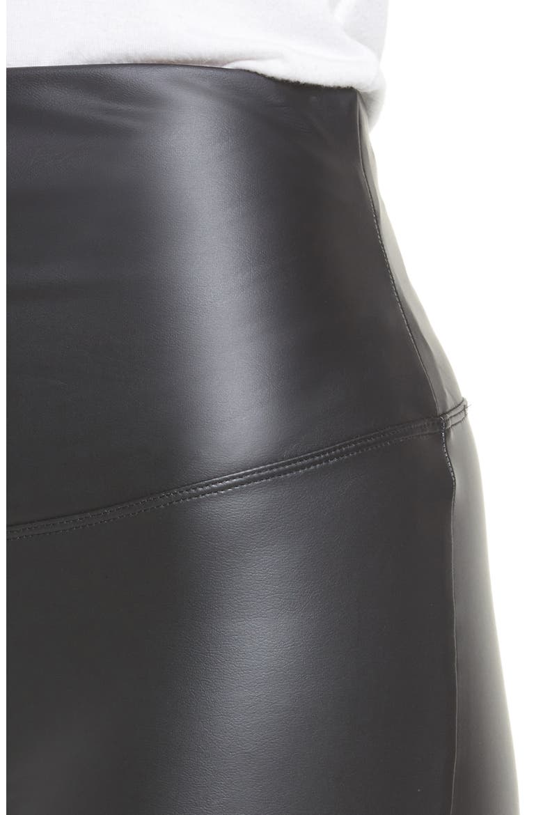 Faux Leather Leggings, Alternate, color, BLACK