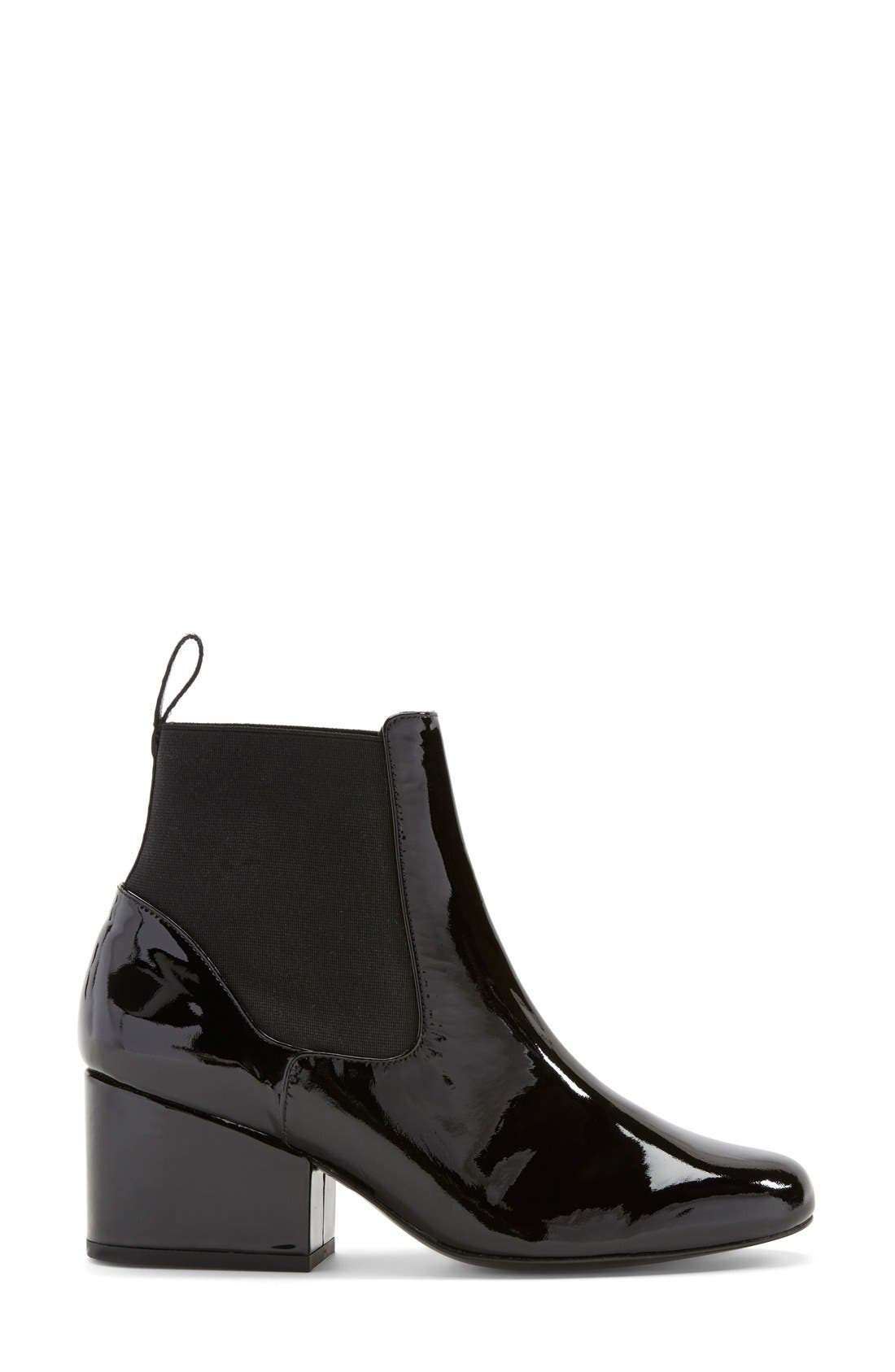 'Moon' Chelsea Boot, Alternate, color, BLACK PATENT