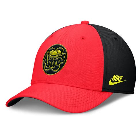 Men's Nike Crimson/Black Houston Astros Neon 90s Rise SwooshFlex Hat