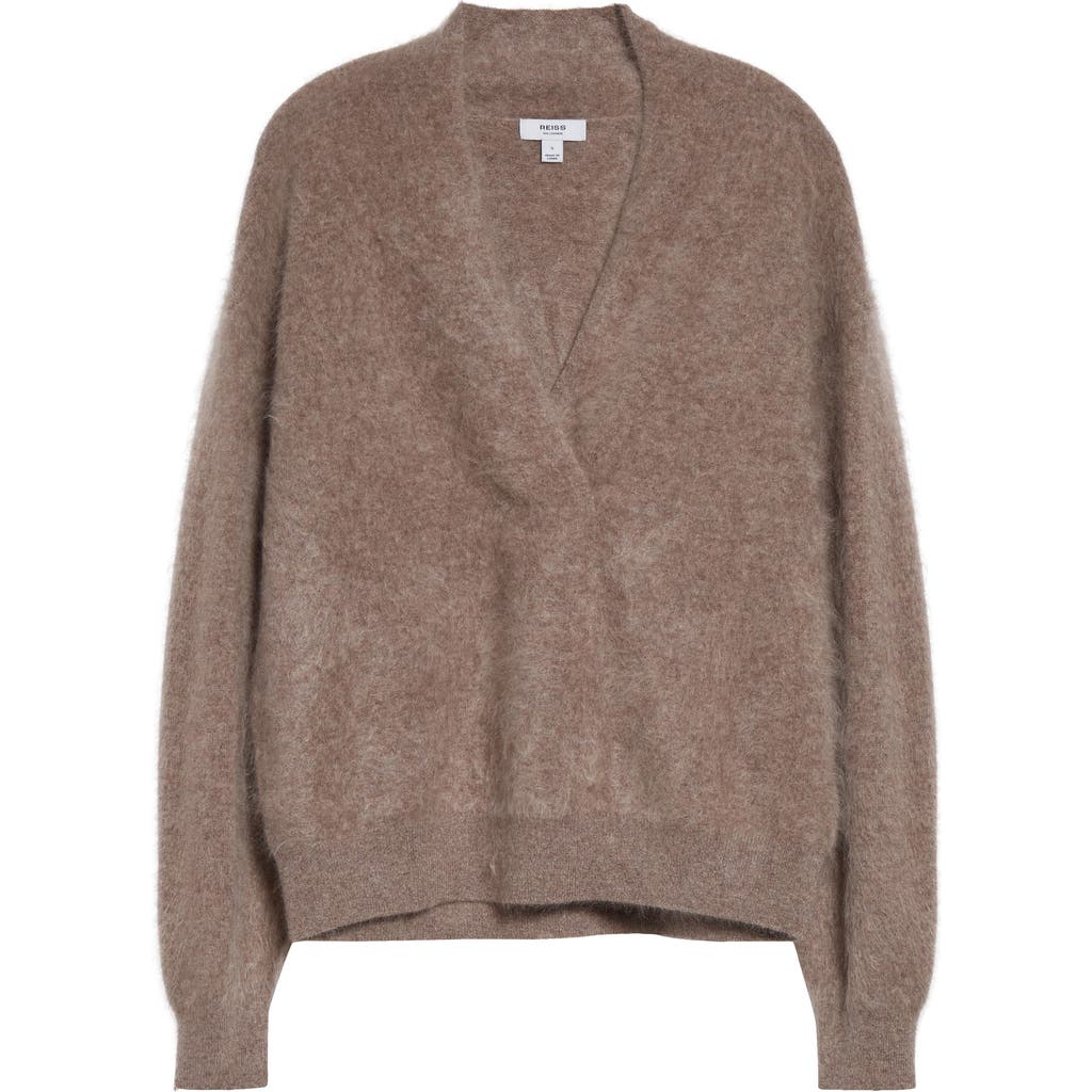 Reiss Milo V-neck Cashmere Sweater In Brown