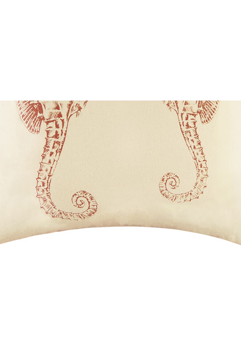 Seahorse High Definition Accent Pillow, Alternate, color, Off-White