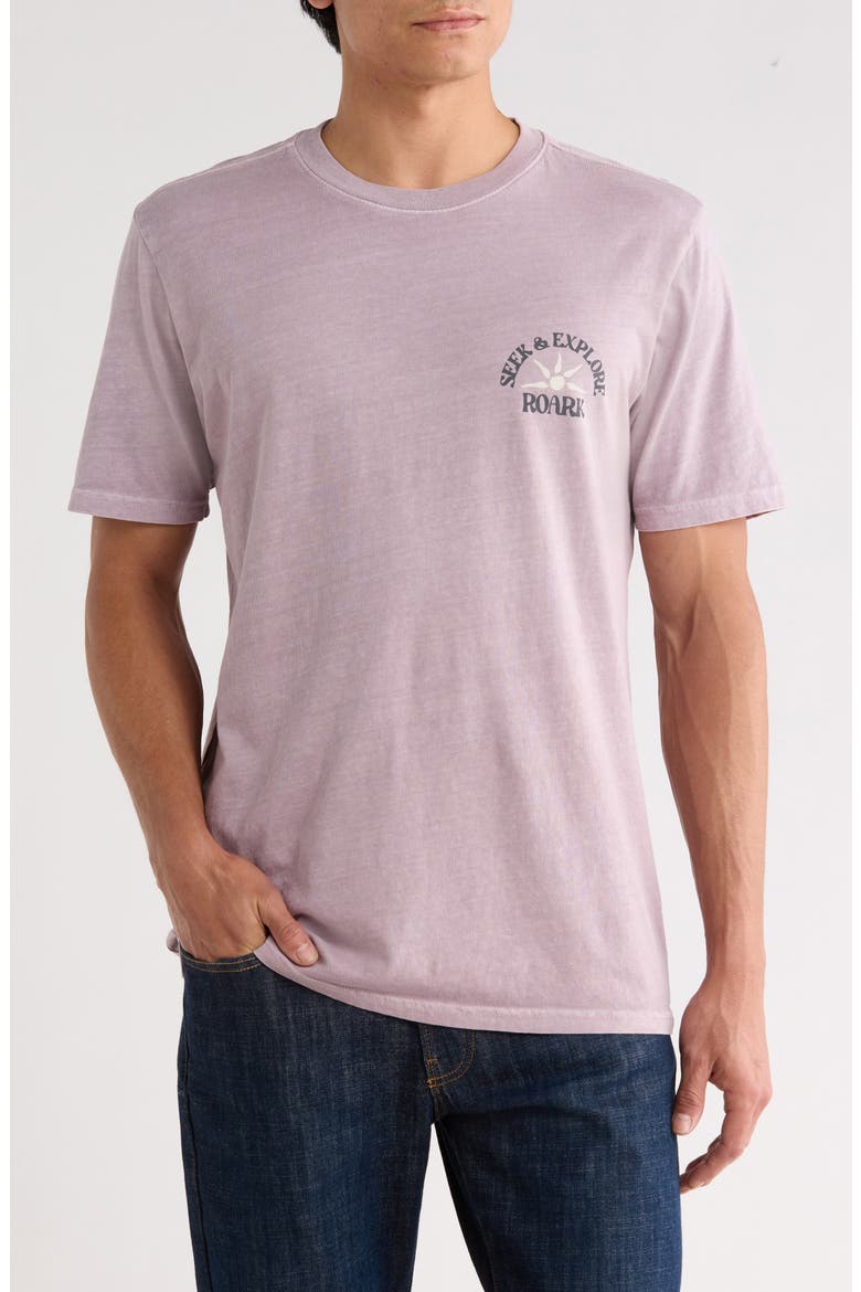 Seek & Explore Cotton Graphic T-Shirt, Main, color, DUSTY LILAC