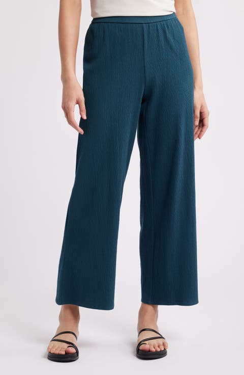 Jersey Ankle Wide Leg Pants