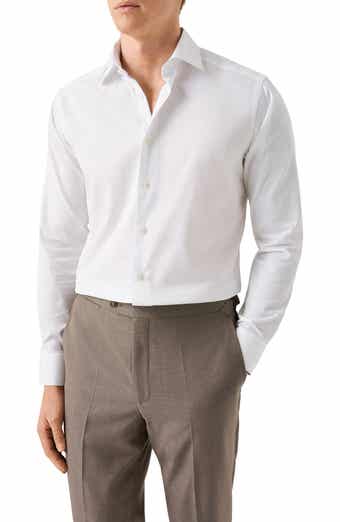 Eton Slim Fit Solid Cotton Dress Shirt
