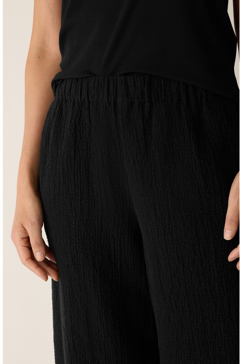 Stretch Organic Cotton Ankle Lantern Pants, Alternate, color, BLACK