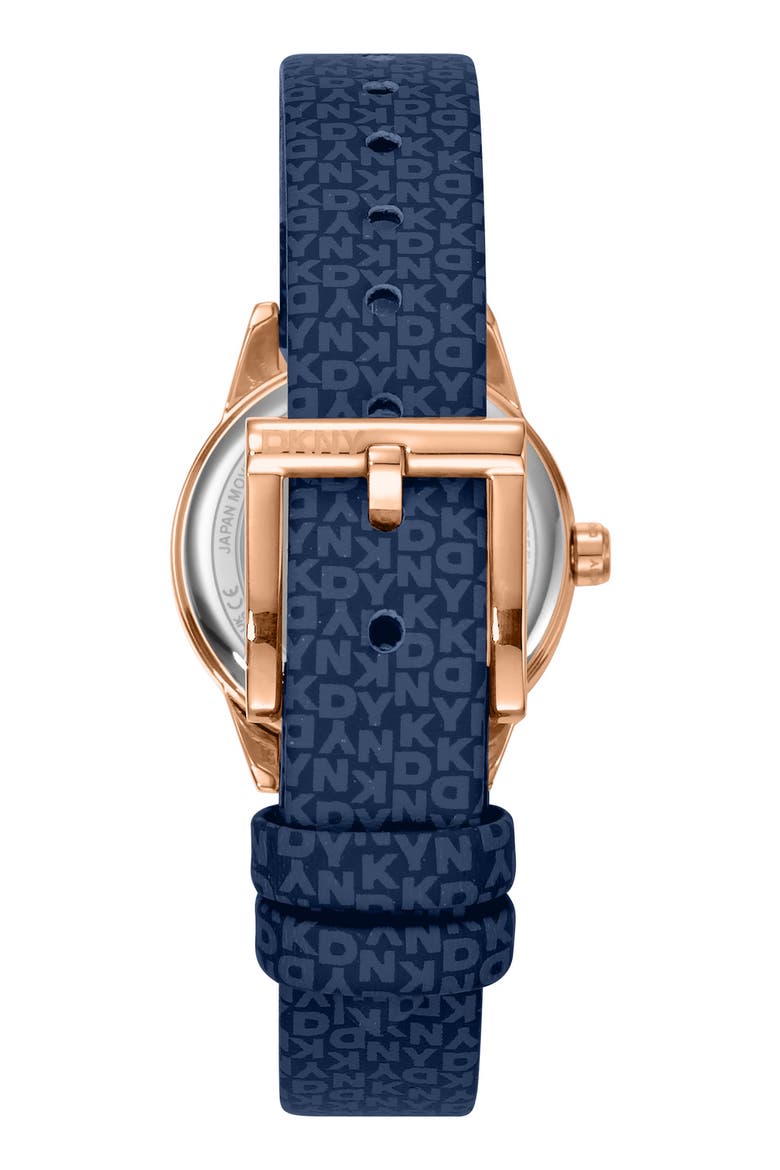 L 113 Leather Strap Watch, Alternate, color, DARK BLUE