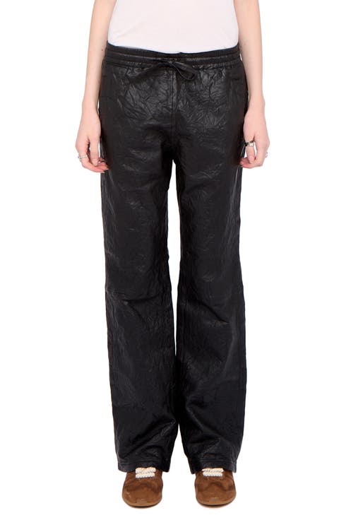 Pocha Crushed Leather Pants