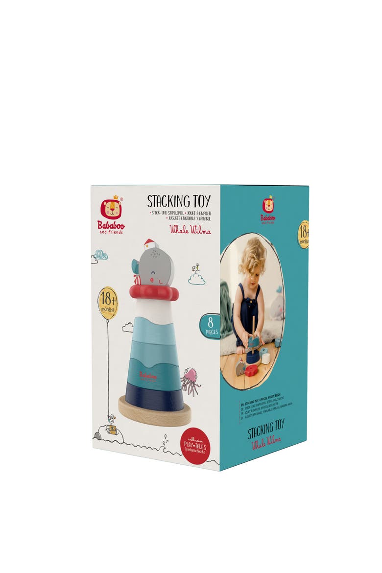 Wilma Whale Stacking Toy, Alternate, color, Blue