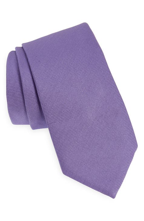 Men’s Nordstrom Eton Purple 100% high quality Silk Tie